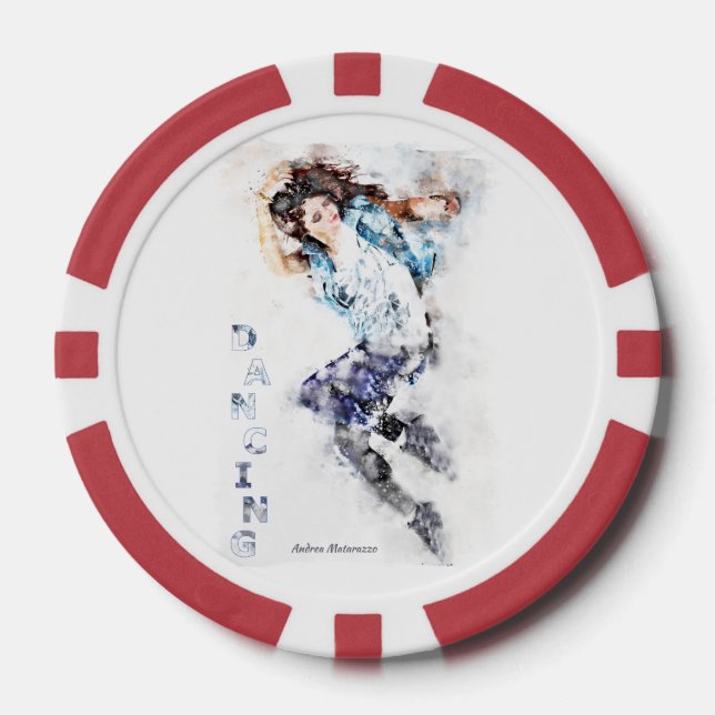 Dancing Girl 2  Poker Chips (Front)