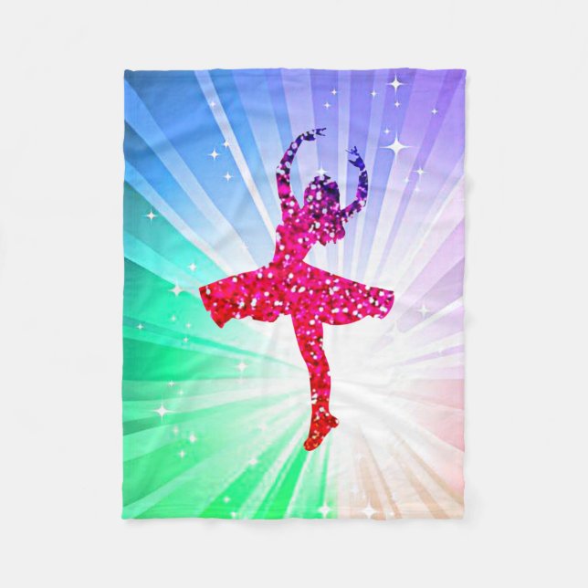 Dancing girl bright lights blanket. fleece blanket (Front)
