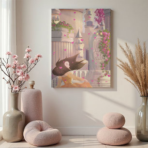 Dancing Girl by the Castle Canvas Print