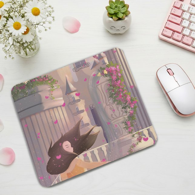 Dancing Girl by the Castle Mouse Pad (Creator Uploaded)