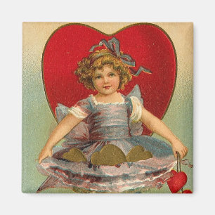 Dancing Girl Heart Valentine Magnet
