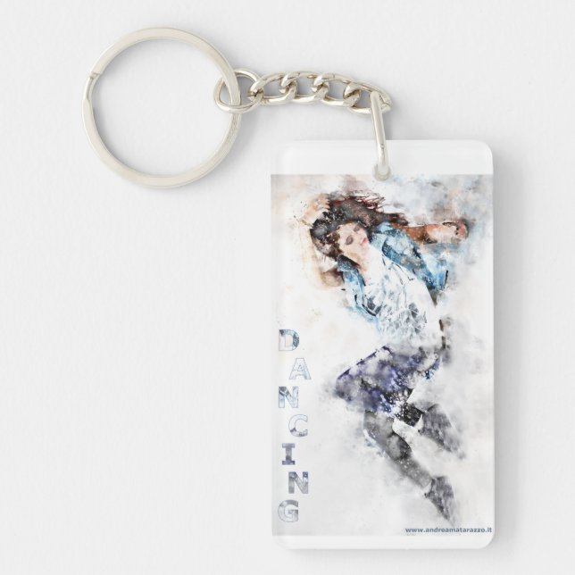 Dancing girl  key ring (Front)