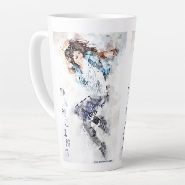 Dancing girl    latte mug (Left Angle)