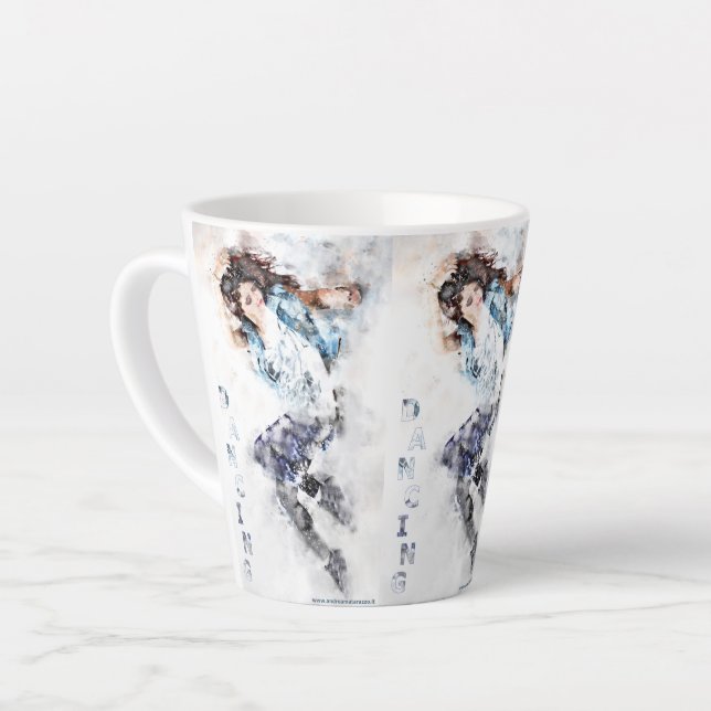 Dancing girl    latte mug (Left Angle)