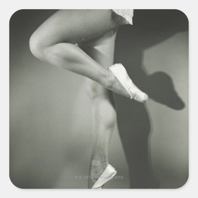 Dancing Girl Square Sticker (Front)