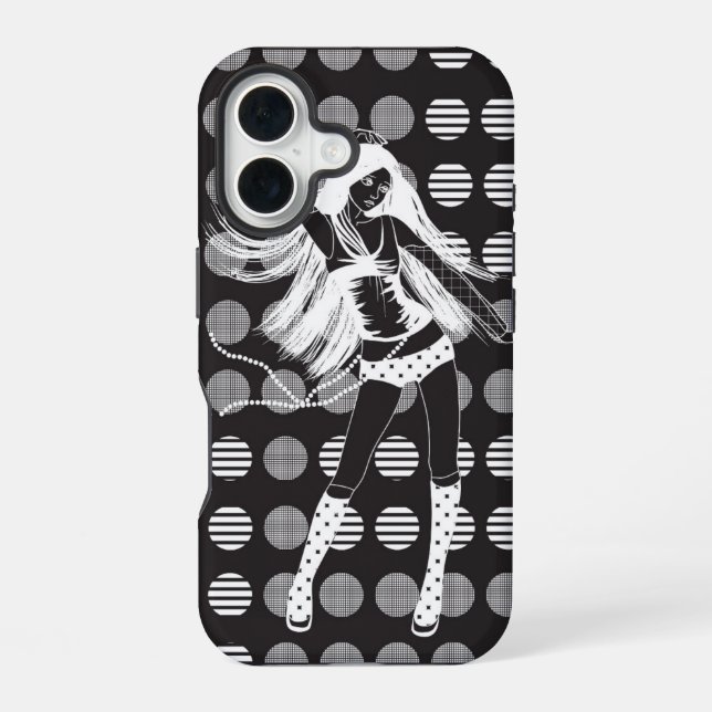dancing girlfriend in the dark iPhone 16 case (Back)