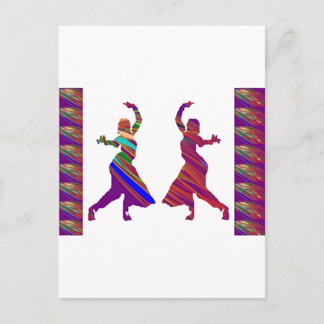 DANCING Girls :  Indian Bollywood Style Dance Postcard (Front)