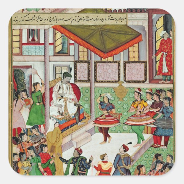 Dancing girls taken Baz Bahadur's palace at Malwa Square Sticker (Front)