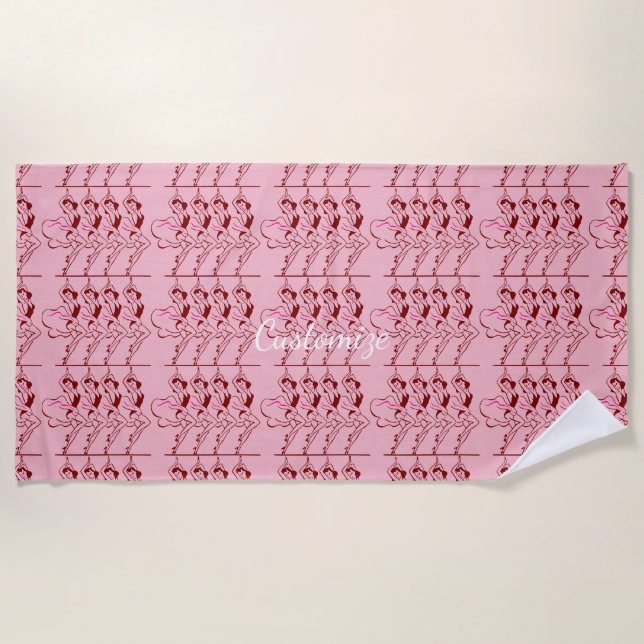 Dancing Girls Thunder_Cove Beach Towel (Front)