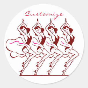 Dancing Girls Thunder_Cove Classic Round Sticker