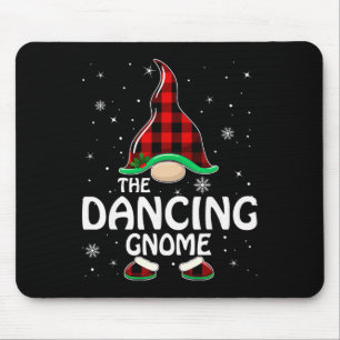 Dancing Gnome Buffalo Plaid Matching Family Christ Mouse Mat