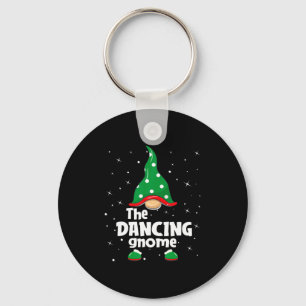Dancing Gnome Family Matching Christmas Funny Paja Key Ring