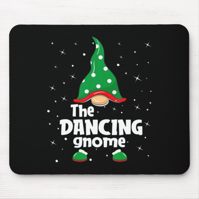 Dancing Gnome Family Matching Christmas Funny Paja Mouse Mat (Front)
