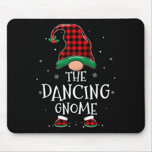 Dancing Gnome Xmas Family Matching Plaid Christmas Mouse Mat