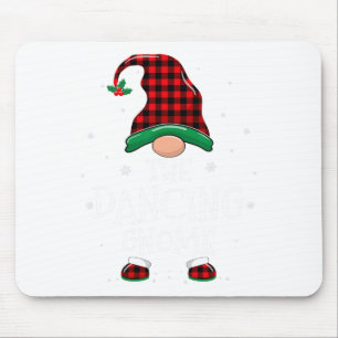 Dancing Gnome Xmas Family Matching Plaid Christmas Mouse Mat