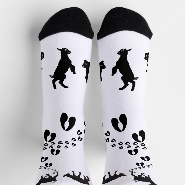 Dancing Goats and HoofPrints Socks (Top)