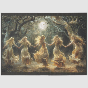Dancing Goddess Under Full Moon Tissue Paper