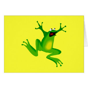 dancing green frog
