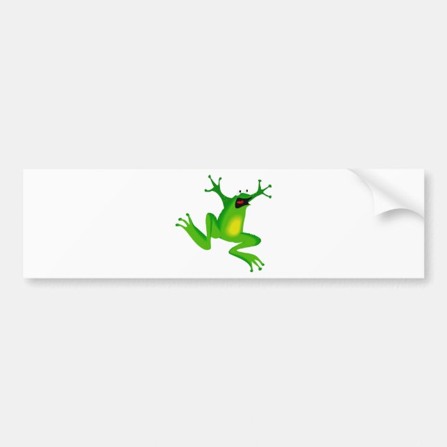 dancing green frog bumper sticker (Front)