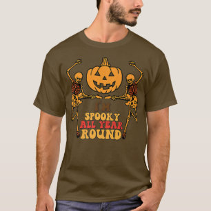 Dancing Guitar Skeleton Im Spooky All Year Round H T-Shirt