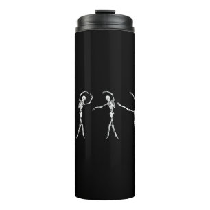 Dancing Gymnastics Skeleton  Halloween Thermal Tumbler