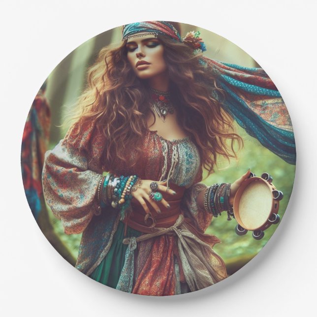 DANCING GYPSI  PAPER PLATE (Front)