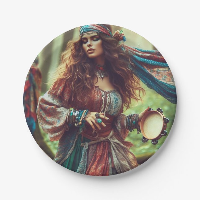 DANCING GYPSI  PAPER PLATE (Front)
