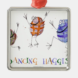 dancing haggis metal tree decoration