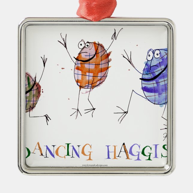 dancing haggis metal tree decoration (Front)