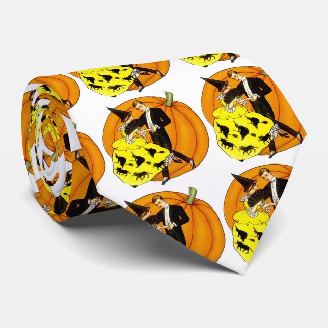 Dancing Halloween Couple Tie (Rolled)