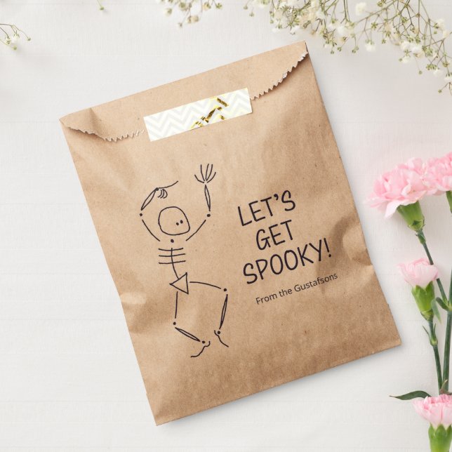 Dancing Halloween Skeleton Favour Bags (Sealed)