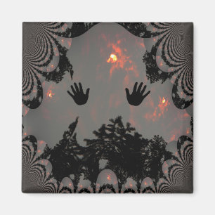 Dancing hands in the fiery sky.... magnet