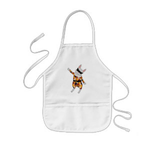 Dancing Harlequin Bunny Apron