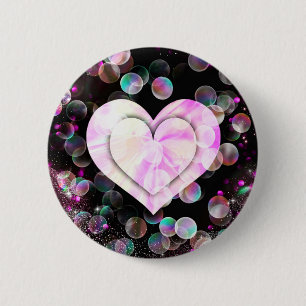 Dancing Heart 6 Cm Round Badge