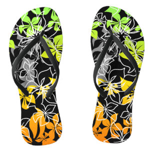 Dancing Hibiscus Hawaiian Blend Flip Flops