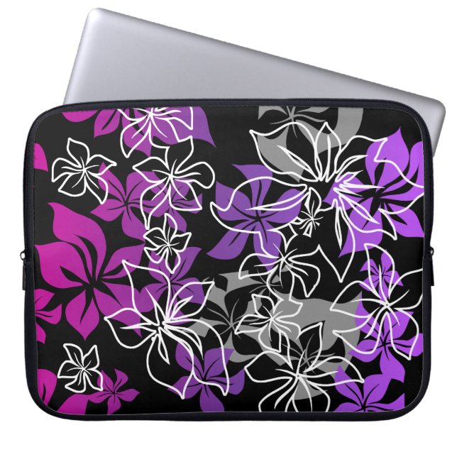 Dancing Hibiscus Hawaiian Neoprene Wetsuit Laptop Sleeve (Front)