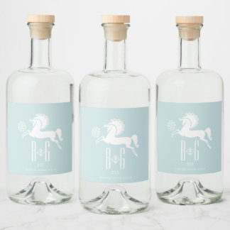 Dancing Horse Bottle of Liquor Label
