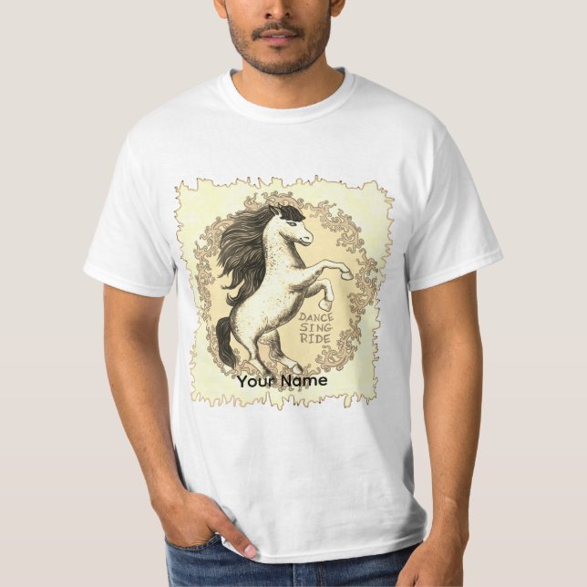 Dancing Horse  T-Shirt (Front)