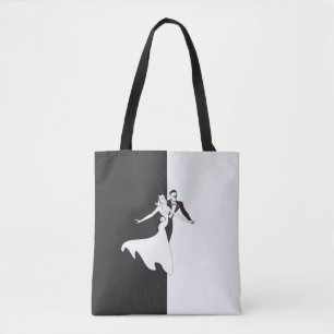 Dancing in Black and white Tote Bag