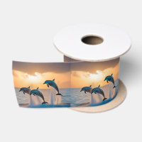 Dancing in the Dusk: Three Dolphins Leaping