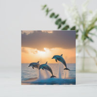 Dancing in the Dusk: Three Dolphins Leaping