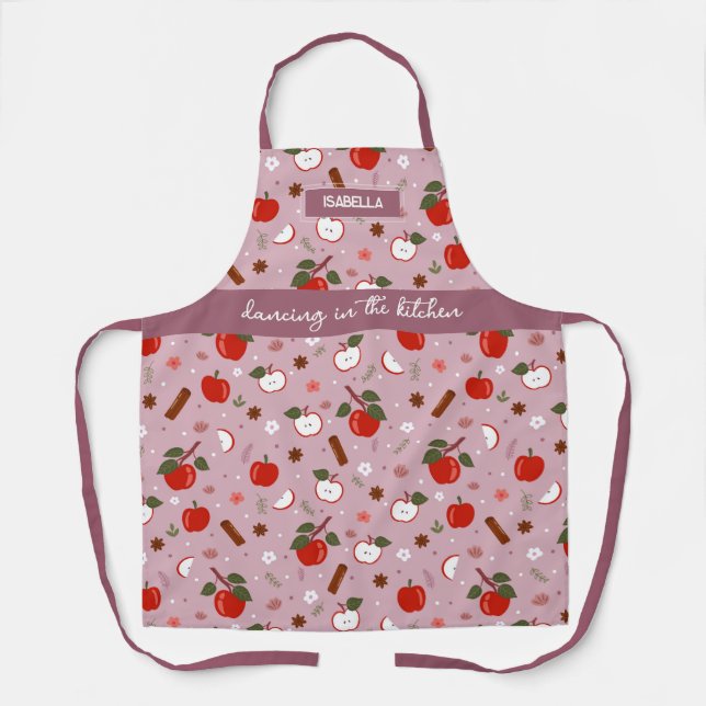 "Dancing in the kitchen" - Apple & Cinnamon Apron (Front)