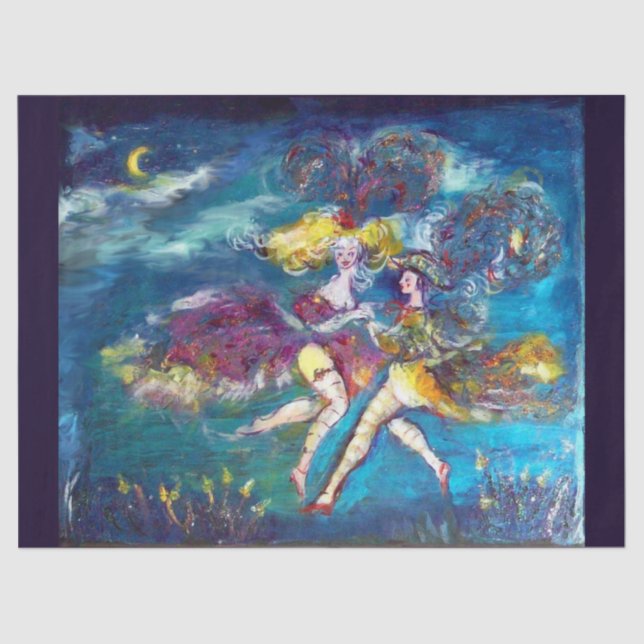 DANCING IN THE NIGHT Carnival Dancers İn Moonlight Tissue Paper (Front)