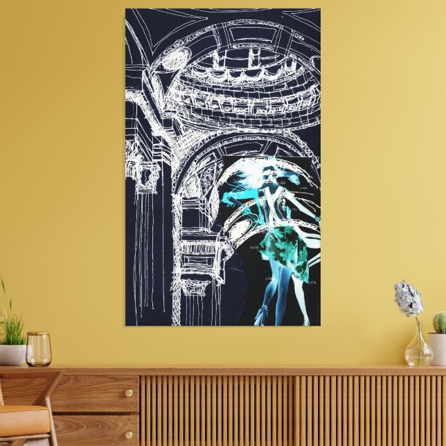 Dancing In The Pantheon, Paris: Wrapped Canvas (Insitu(LivingRoom))