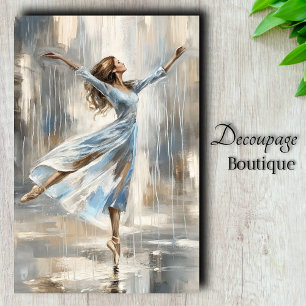 Dancing in The Rain Decoupage Tissue Paper