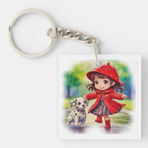 DAncing in the rain Key Ring