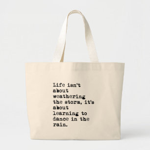 Dancing in the Rain Large Tote Bag