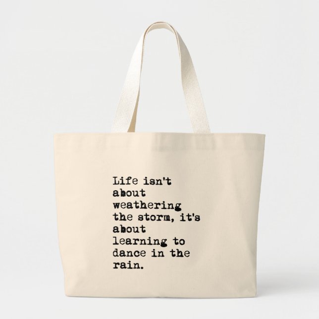 Dancing in the Rain Large Tote Bag (Front)