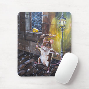 Dancing in the Rain Painting by Alfred Fox Mouse Mat
