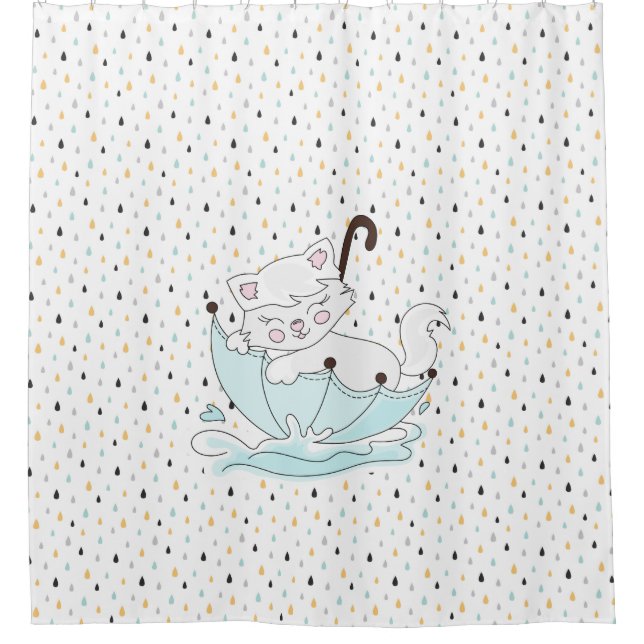 Dancing In The Rain Shower Curtain (Front)